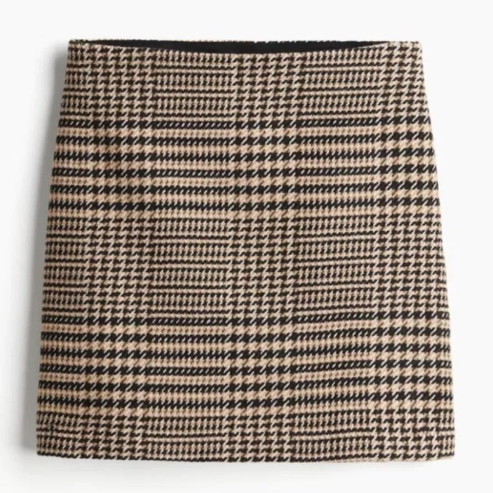 H&M skirt in brown/camel & black check/plaid - SZ 18